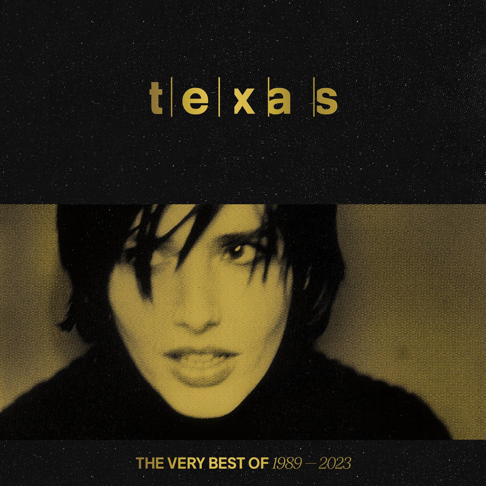 Album borítója. A szöveg Texas-t ír. Egy nő arca a kép közepén látható.