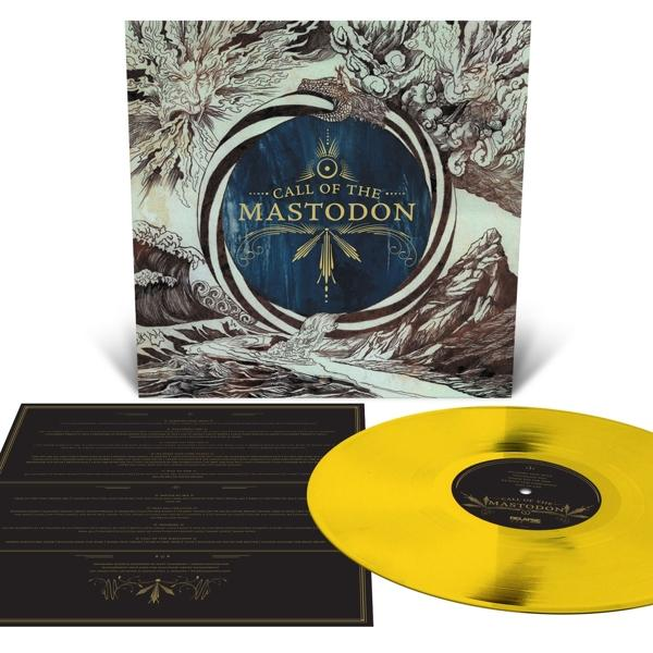 Sárga bakelit lemez és albumborító. Tartalmazza a Call of the Mastodon szavakat.