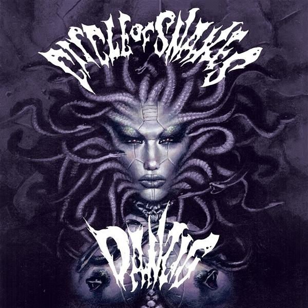 Album borítója egy Medusa-szerű figurával, kígyókkal haj helyett, és a zenekar nevével felül.