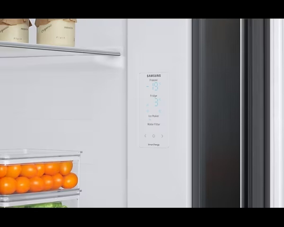 Lodówka Side by side SAMSUNG RS68CG885EB1EF 178cm Grafitowa stal No Frost RS8000 Wi-Fi