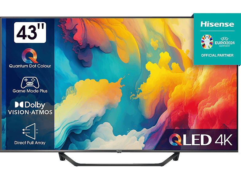 QLED TV HISENSE 43A7KQ QLED TV (Flat, 43 Zoll / 109 cm, UHD 4K, SMART TV, VIDAA U6) MediaMarkt