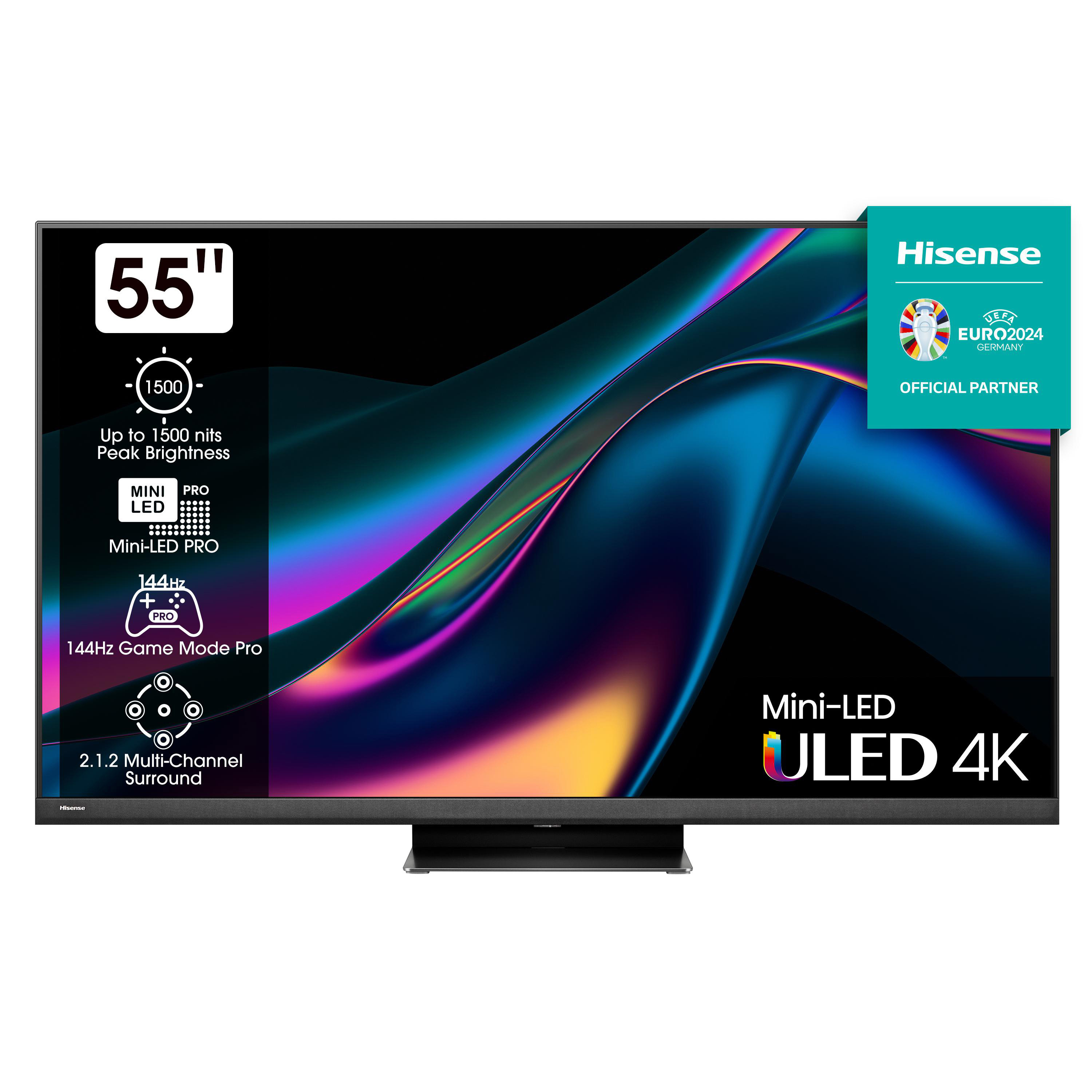 HISENSE 55U8KQ LED TV 139 Zoll Mini 4K, TV) cm, (Flat, 55 SMART UHD 