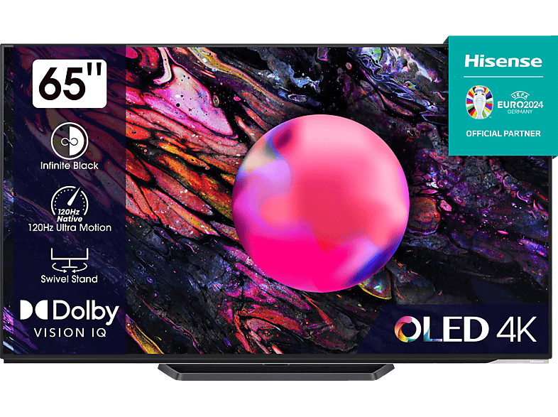 HISENSE 65A85K OLED TV (Flat, Zoll 4K, SMART VIDAA cm, TV, / 164 U) OLED 65