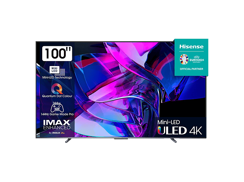 HISENSE 100U7KQ Mini LED TV (Flat, 100 Zoll / 253 cm, UHD 4K, SMART TV ...