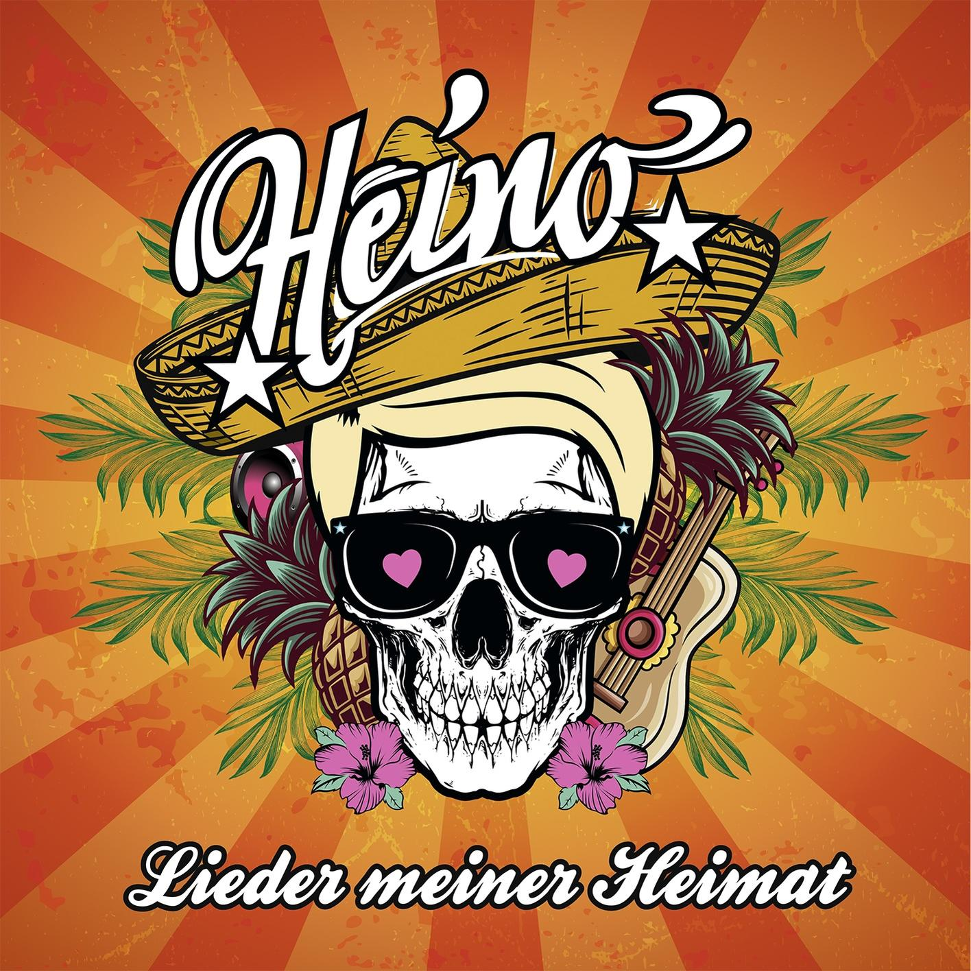 Albumcover mit einem Totenkopf mit Sonnenbrille und Sombrero.