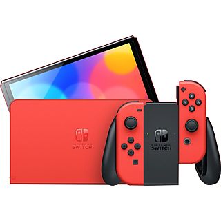 REACONDICIONADO B: Consola - Nintendo Switch OLED (Edición Rojo Mario), 7", Joy-Con, 64 GB, Rojo Mario