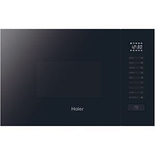 Microondas con grill integrable - Haier HWO38MG2BHXB, 1450 W, 8 niveles, 20 l, Negro
