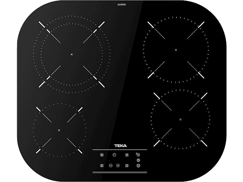 Placa vitrocerámica - Teka TCC 64310 TTC BK, 4 zonas, Zona grande de 21 cm, 59 Touch control, Negro