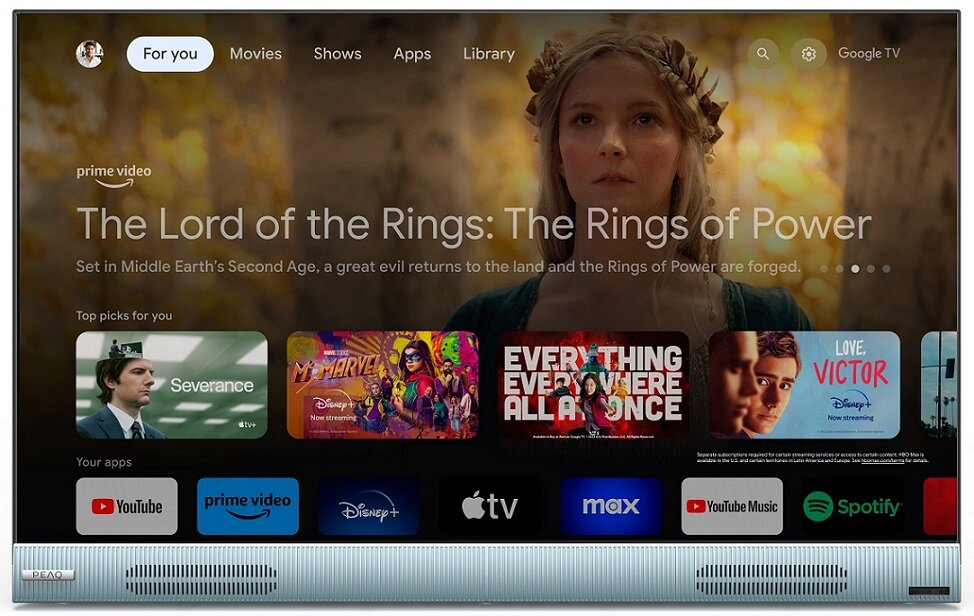 Telewizor przenośny LED PEAQ PTV 32GH-5023C-BL 32'' HD 60Hz Google TV Chromecast