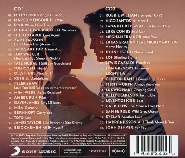 Eine CD mit zwei Gesichtern, Trackliste mit Songs und Künstlernamen.