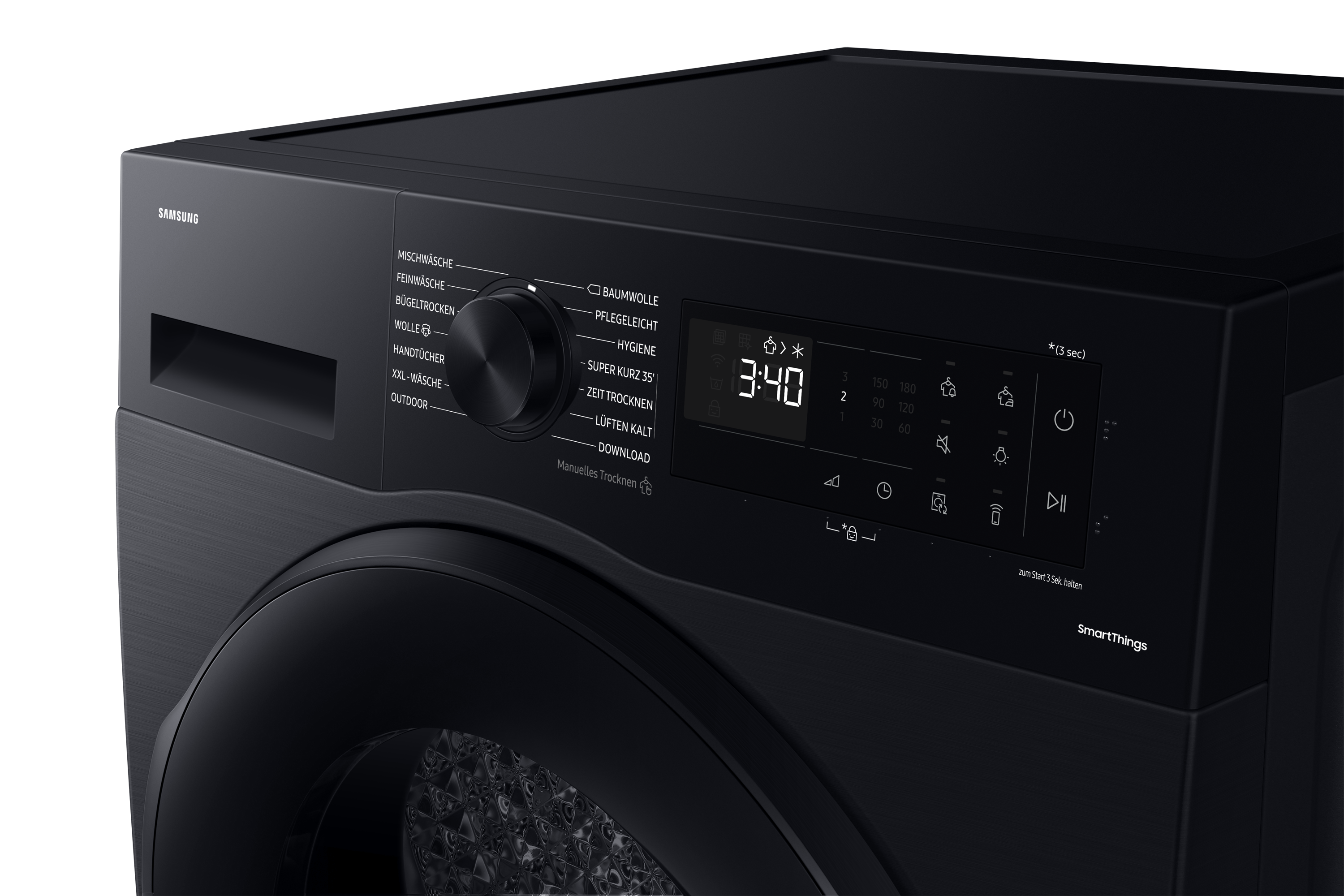 SAMSUNG DV81CGC2B0ABEG Wärmepumpentrockner (8 kg, A+++, Schwarz)