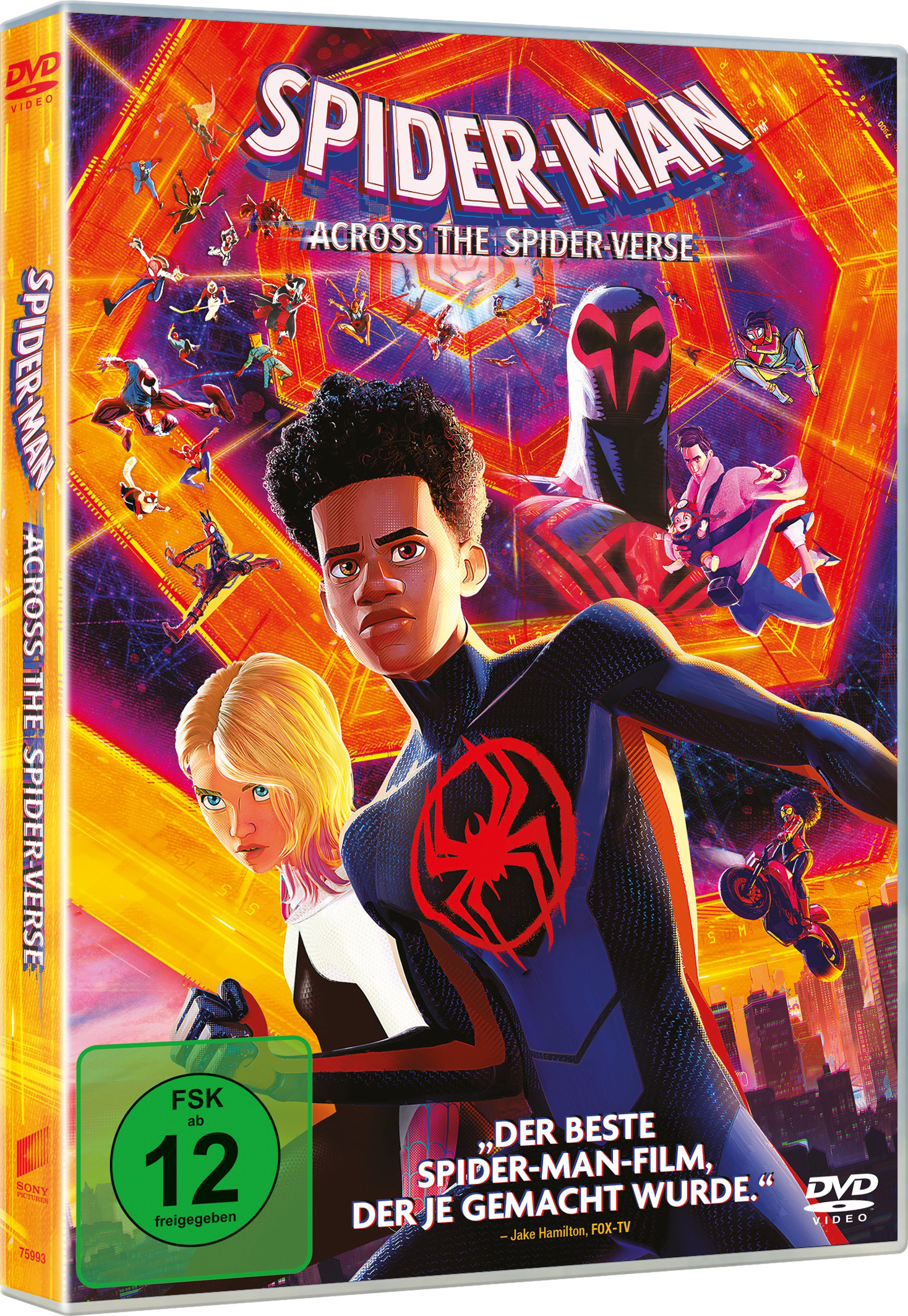 Spider-Man DVD-Cover mit Figuren und Text.