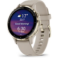 MediaMarkt GARMIN Venu 3S - 41 mm Beige/Grijs aanbieding