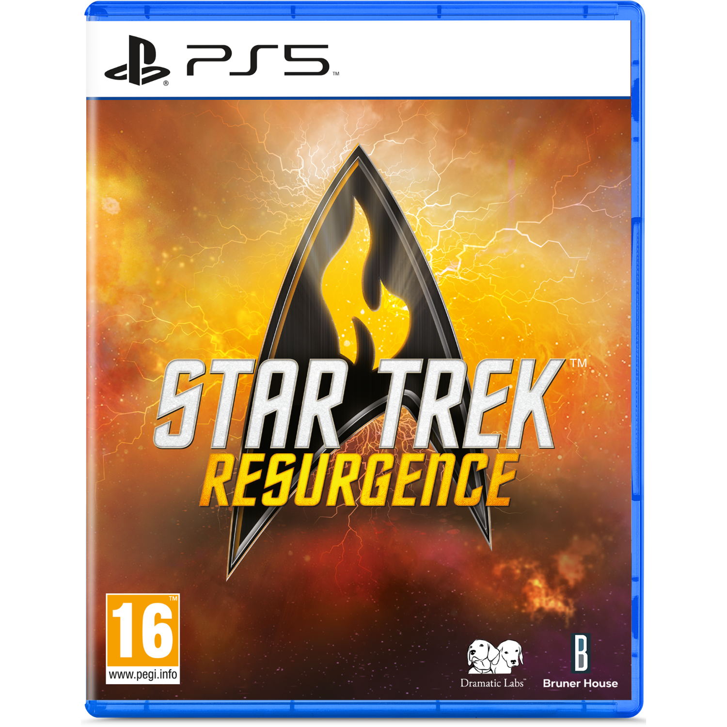 Een PS5-gamecase met de titel 'Star Trek: Resurgence' op de cover.