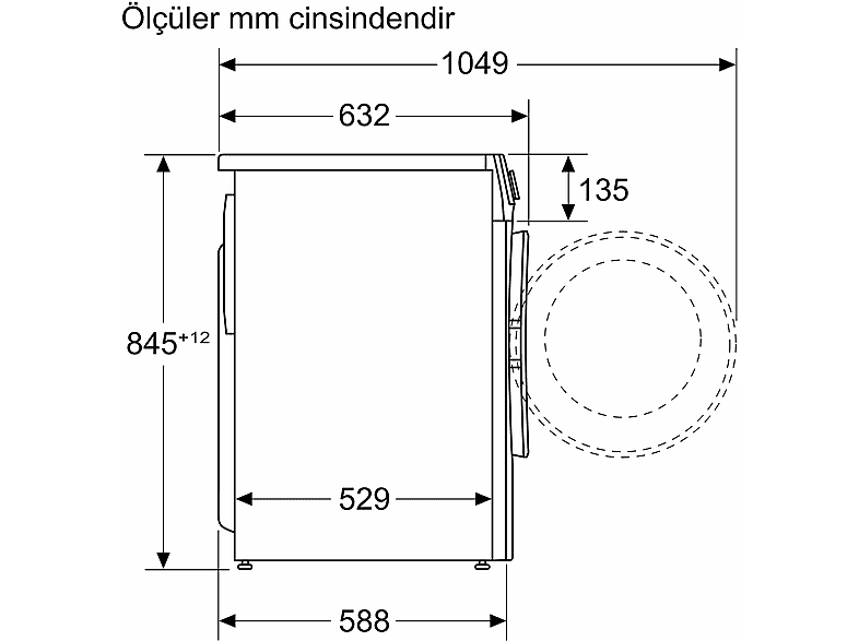 BOSCH WGA252Z0TR A Enerji Sınıfı 10 Kg 1200 Devir Çamaşır Makinesi_7