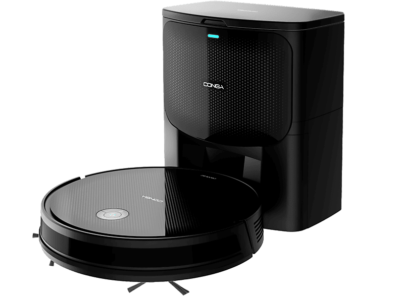 Robot friegasuelos  Cecotec Conga 7490 Ultimate Home Genesis, 4 en 1,  Navegación láser, Incluye base de autovaciado, 2600 Pa, 120 min, Wi-Fi,  Black