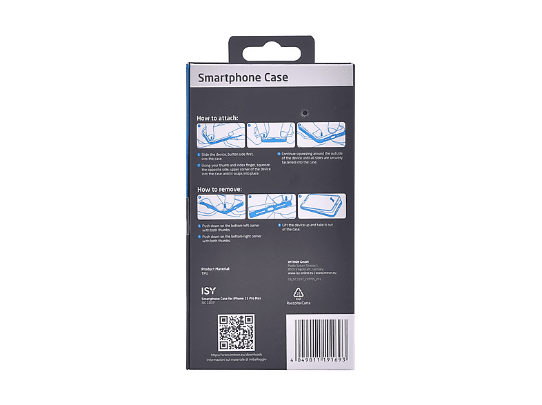 ISY ISC 1037 Backcover, für Apple Phone 15 Pro Max, Transparent; Handyhülle — Foto 2 von 5