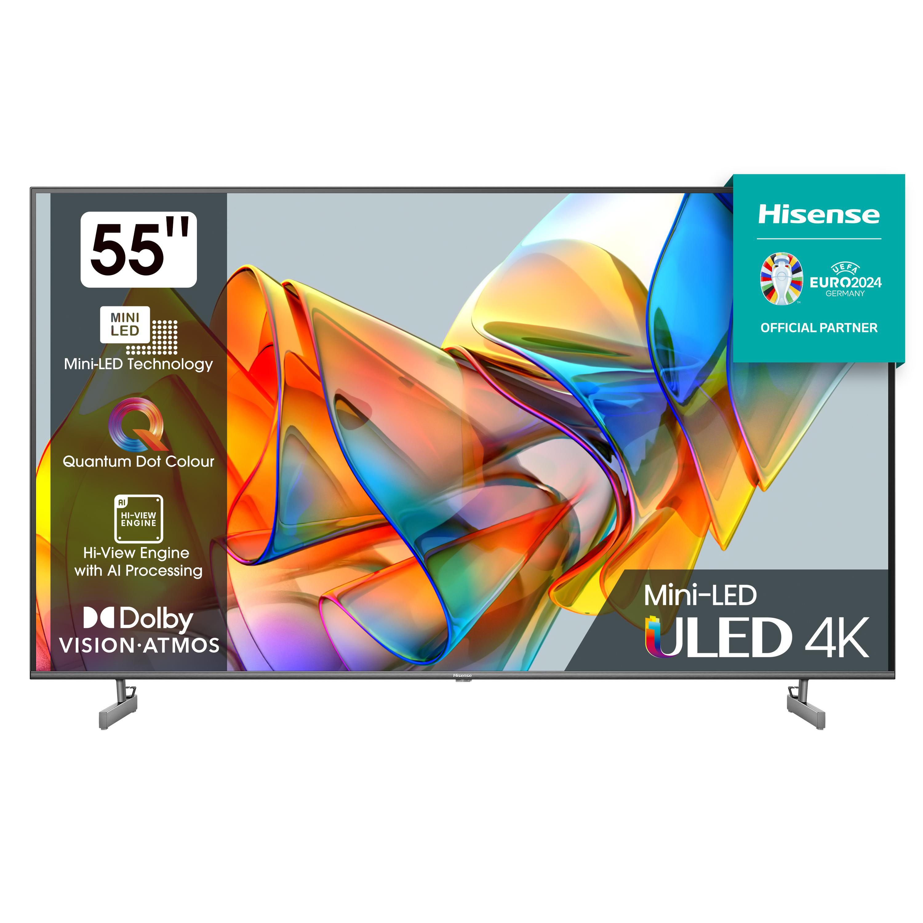 HISENSE 55U6KQ LED (Flat, UHD / VIDAA) TV 4K, 55 TV, 139 cm, SMART Zoll Mini