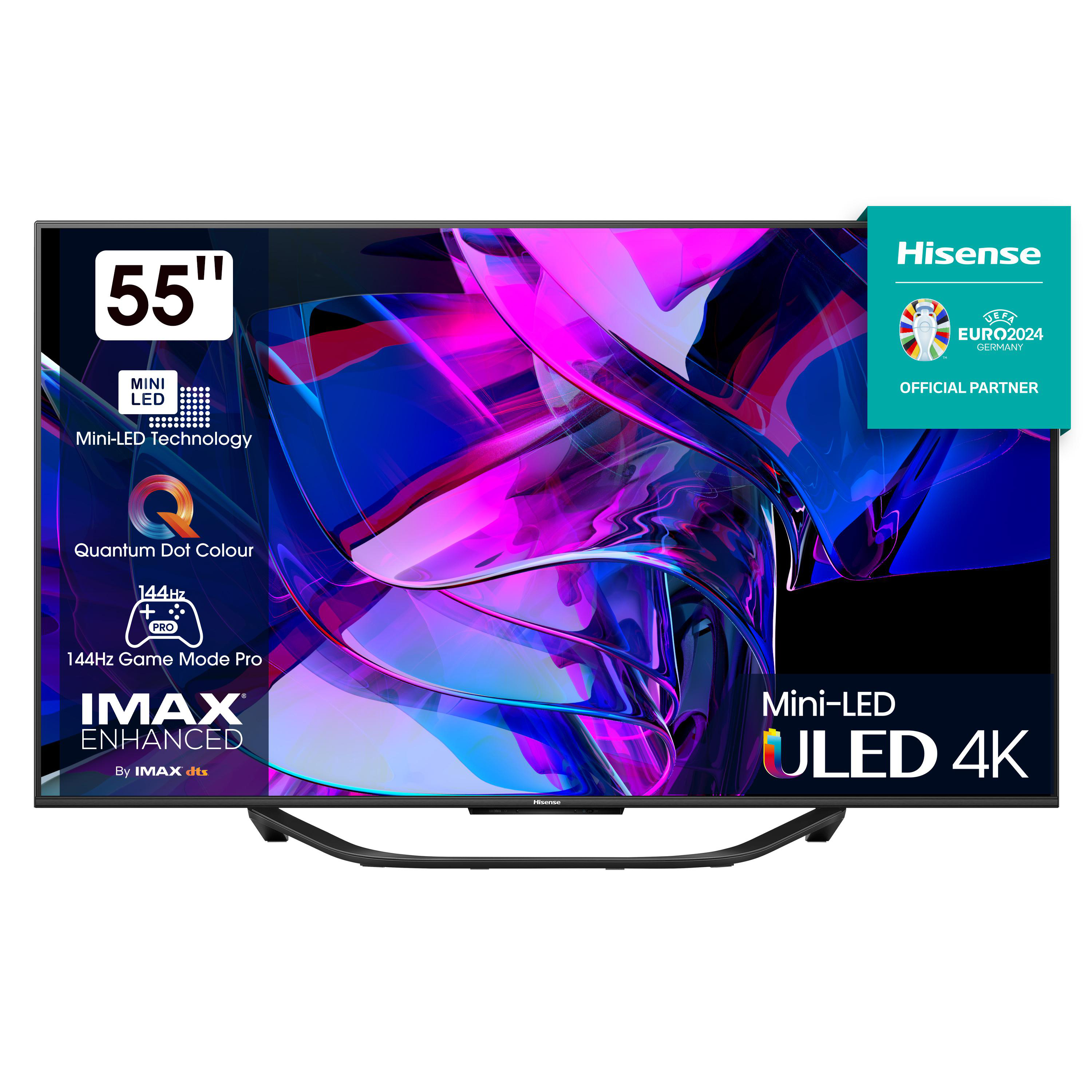 HISENSE 55U7KQ Mini TV 139 SMART (Flat, LED 55 TV) Zoll UHD / cm, 4K