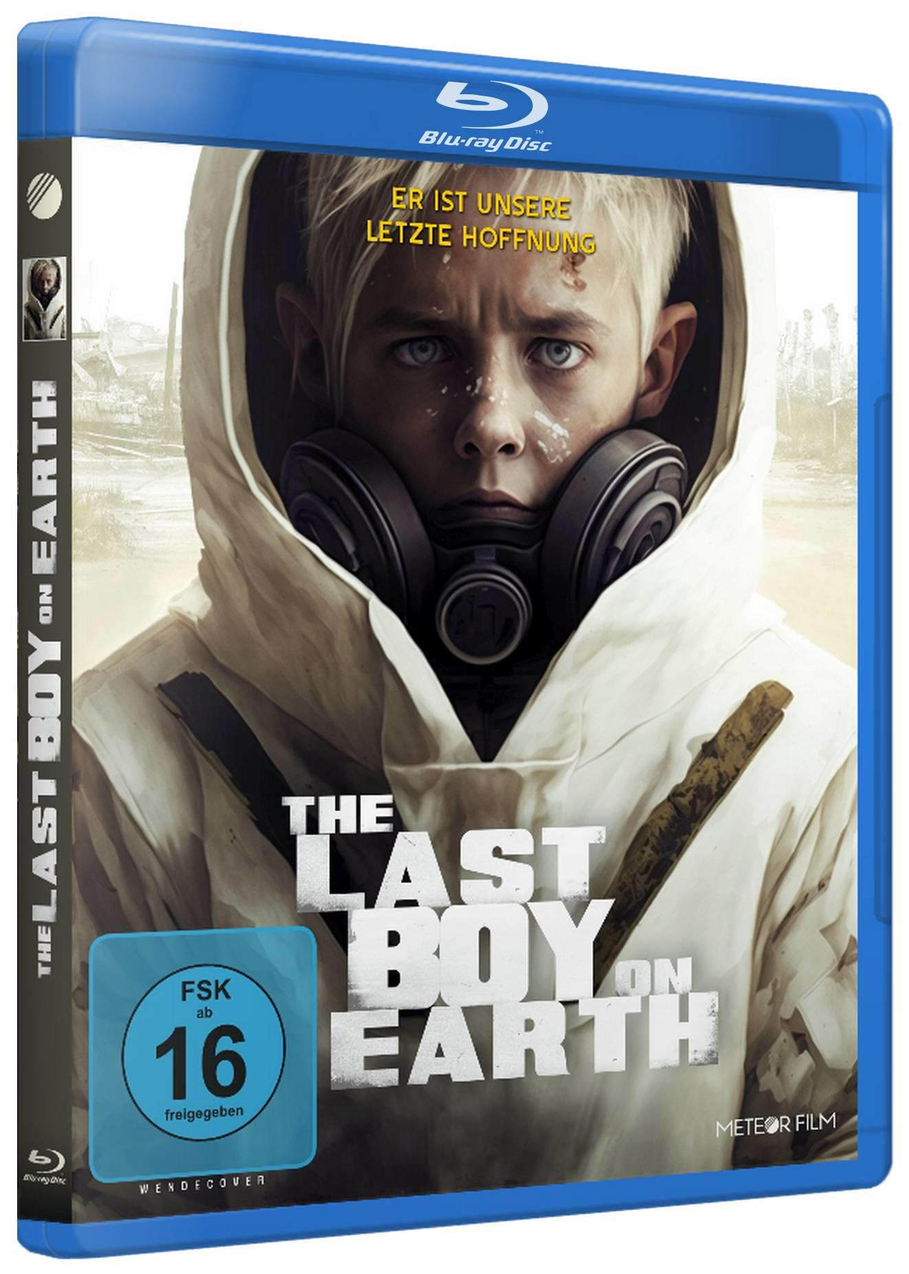 Blu-ray-Cover: Junge mit Gasmaske. Titel 'The Last Boy on Earth'. Dunkler, ernster Ton.