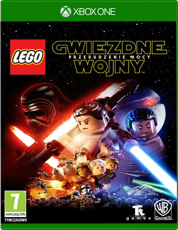 Pudełko gry wideo LEGO Star Wars. Przedstawia figurki LEGO postaci z Gwiezdnych Wojen na ciemnym tle.