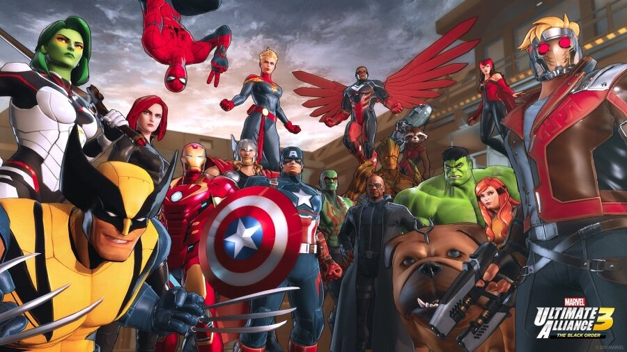 Grupa superbohaterów Marvela z gry 'Ultimate Alliance 3'.