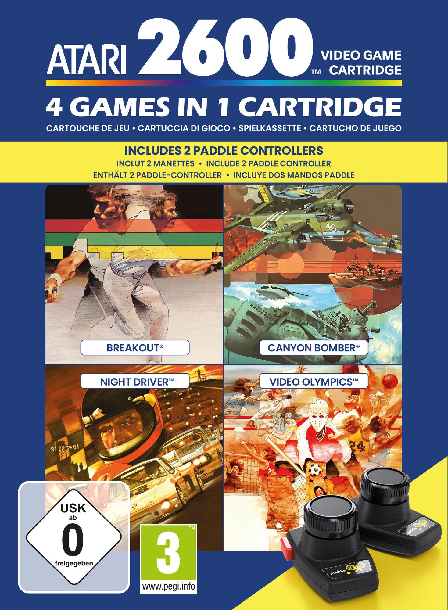 Gra retro 4 Games in 1 Paddle Pack