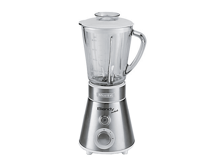 FRULLATORE ARIETE BLENDY METAL, Potenza 300 W, Caraffa da 0.8 l, 2 velocità, - Lame in acciaio inox - Piedini antiscivolo, metal