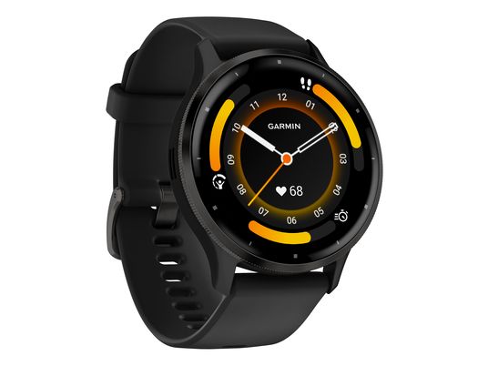 GARMIN Venu 3 - GPS-Smartwatch (135-200 mm, Silikon, Schwarz/Schiefergrau)