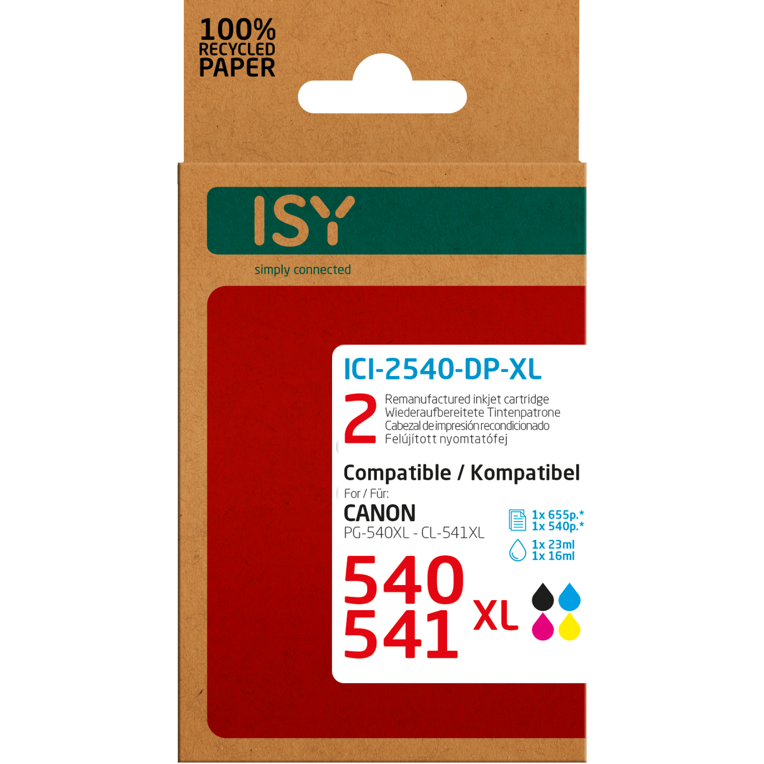 ISY Multipack 2 Canon 540xl+541xl