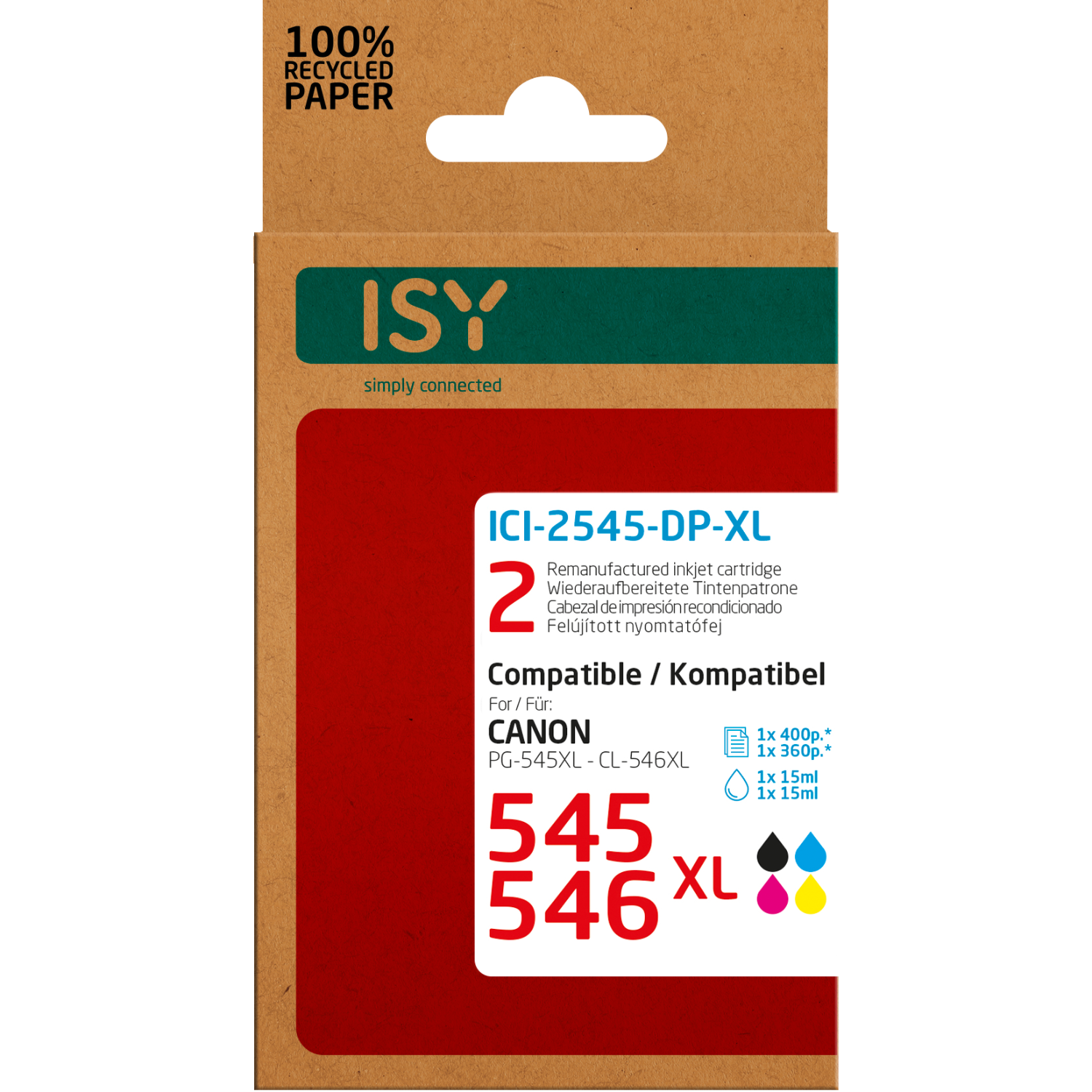 ISY Multipack 2 Canon 545xl+546xl