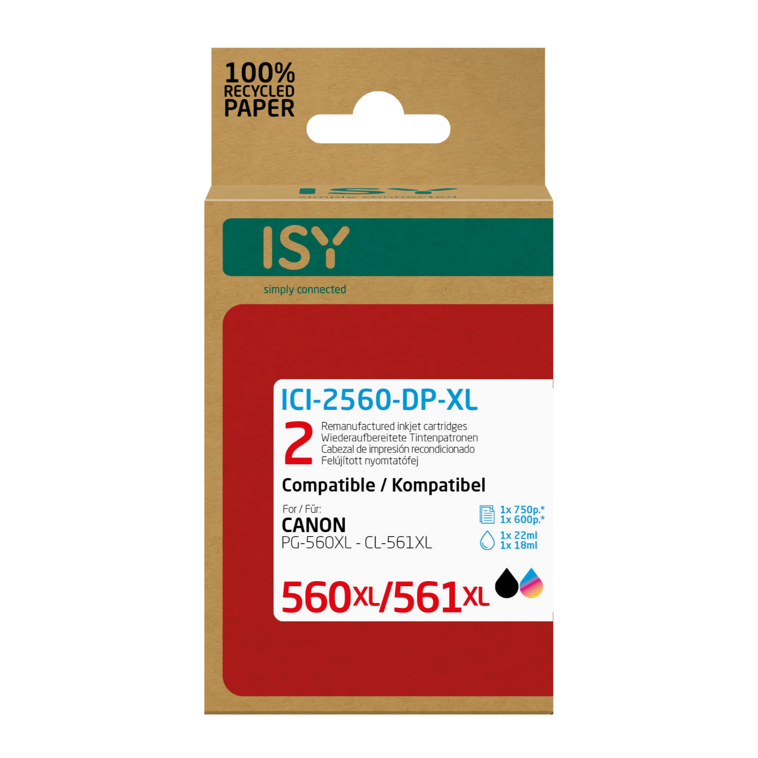 ISY Multipack 2 Canon 560xl+561xl