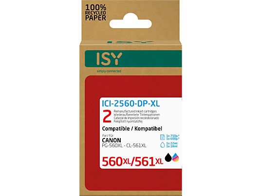 ISY Multipack 2 Canon 560XL+561XL