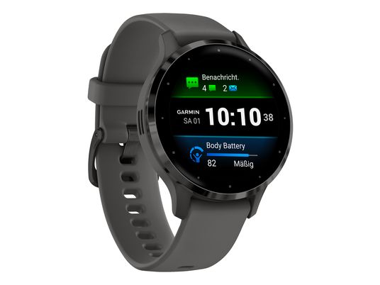 GARMIN Venu 3S - Smartwatch con GPS (110-175 mm, Silicone, Grigio ghiaia/Grigio ardesia)