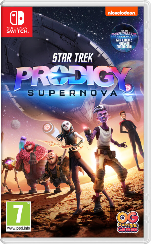 Pudełko z grą Star Trek Prodigy Supernova na Nintendo Switch.