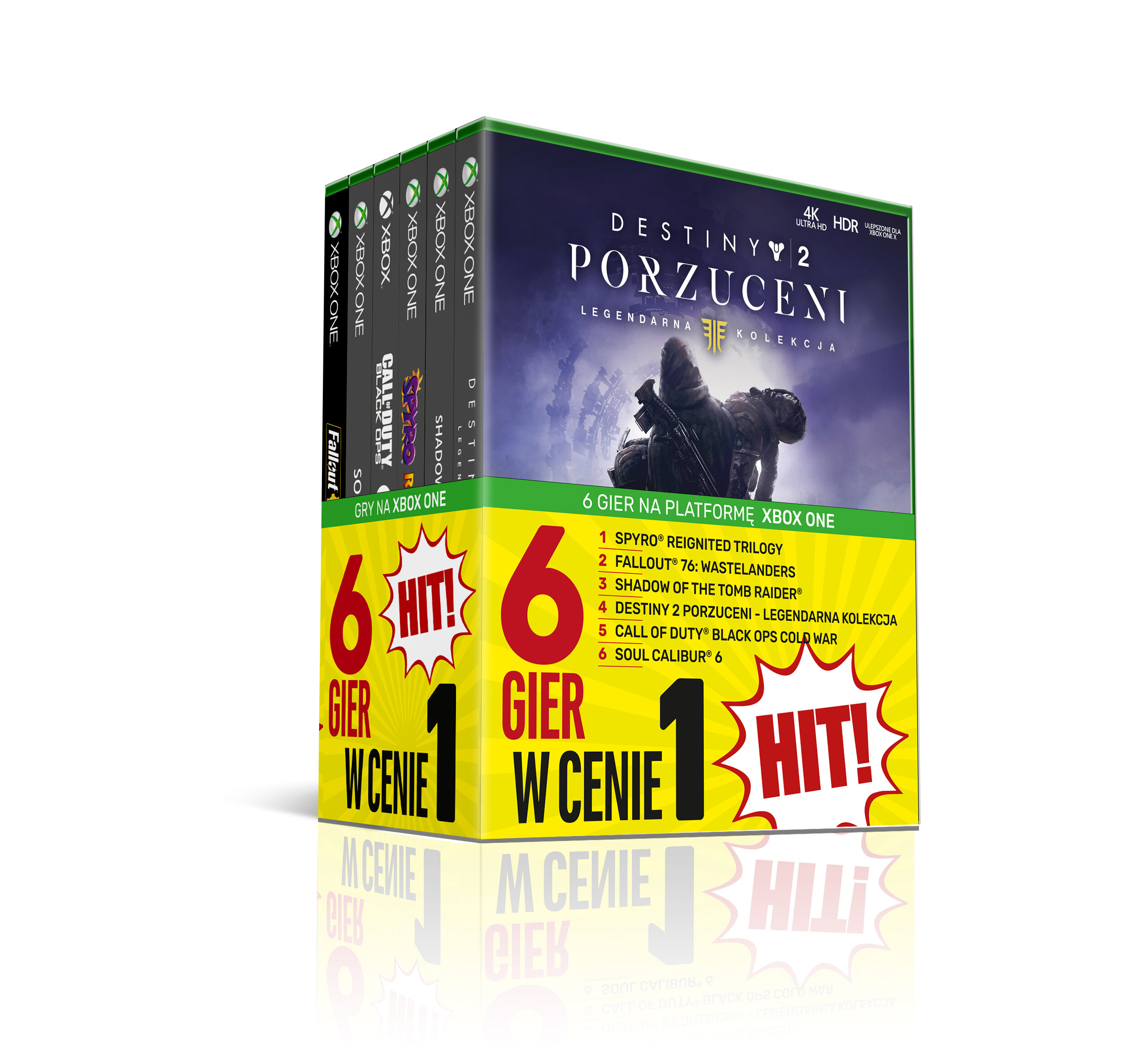 Gra Xbox One Zestaw 6 gier: Spyro Reignited Trilogy + Fallout 76: Wastelanders + Shadow of the Tomb Raider + Destiny 2 Porzuceni Legendarne wydanie +
