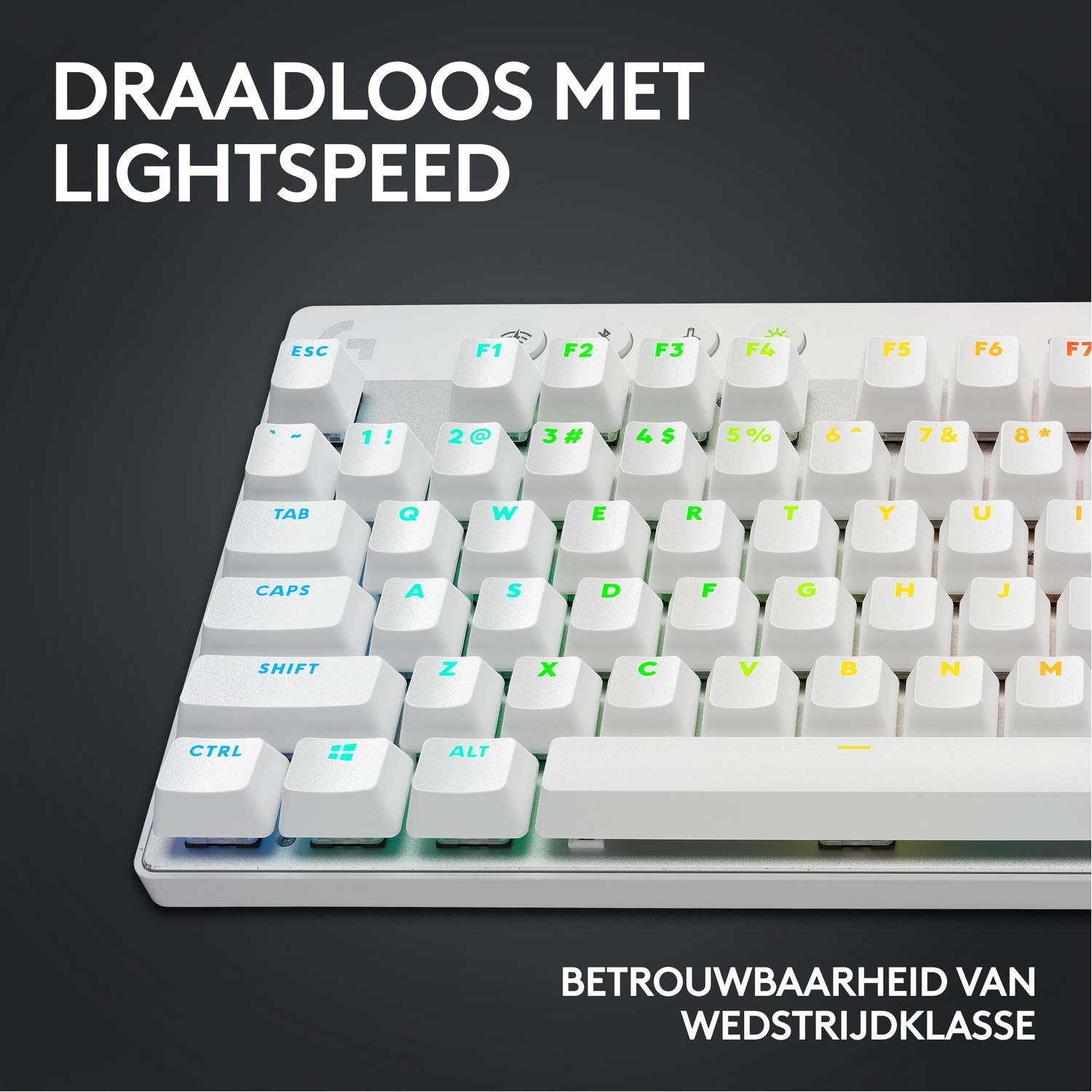 LOGITECH Draadloos gamingtoetsenbord G PRO X TKL Lightspeed AZERTY Wit (920-012145)