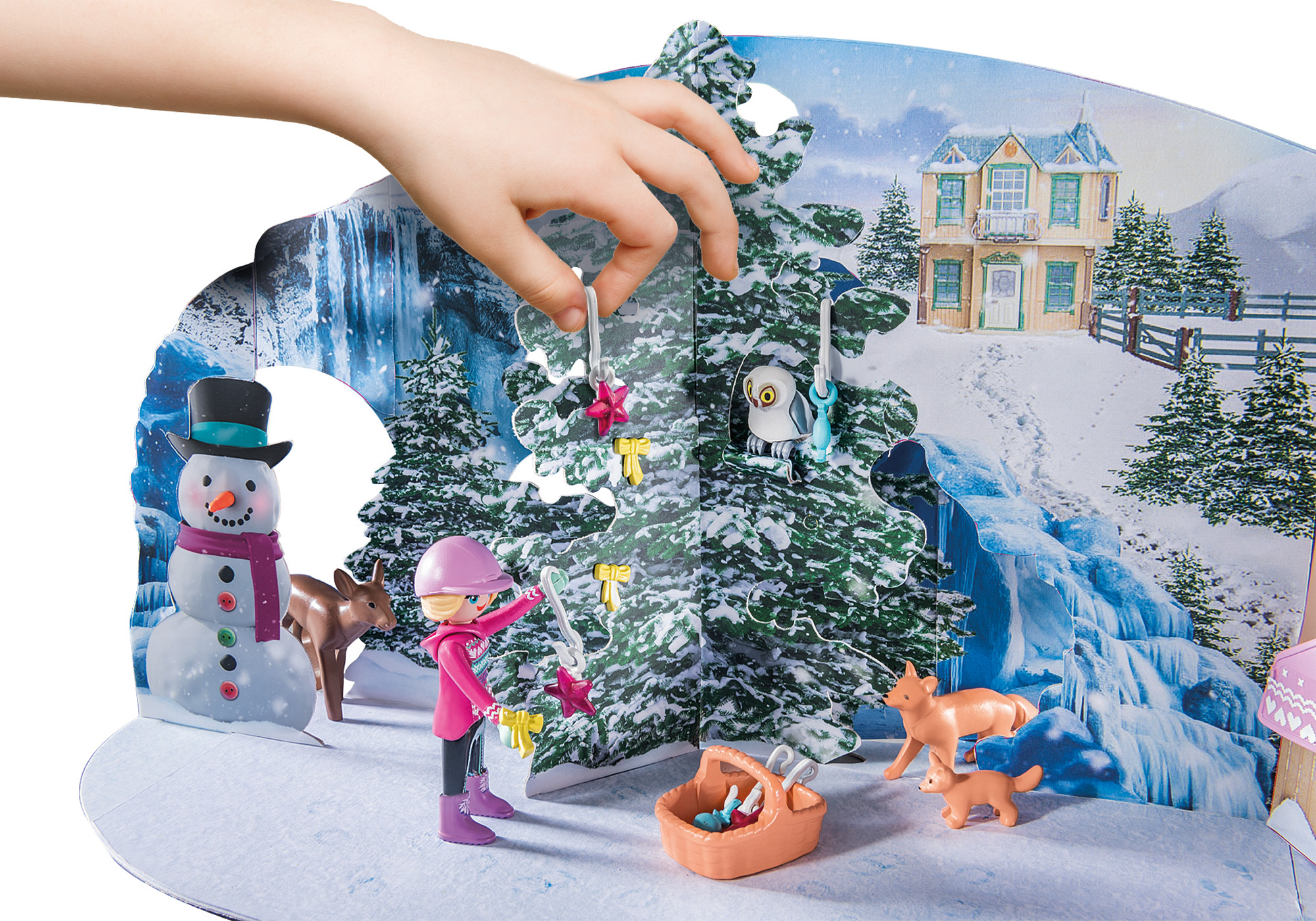 PLAYMOBIL 71345 Adventskalender Pferde: Weihnachtliche Schlittenfahrt Spielset, Mehrfarbig