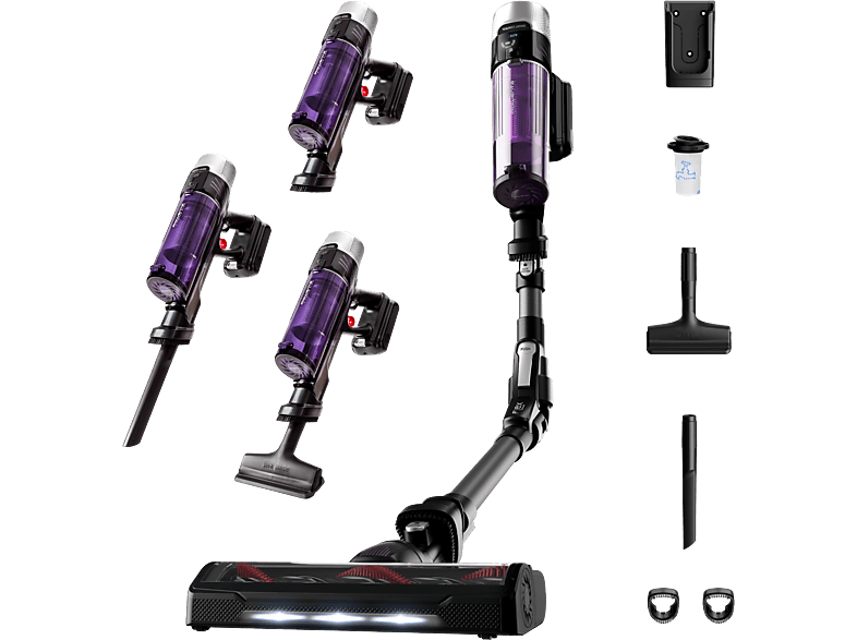 Rowenta RH2039WO X-Force Flex 9.60 Allergy, 200 W, 0.4 L, 45 min, Tecnol. Ciclónica, 3 modos, Multisuperficie, Ultraligera, Púrpura