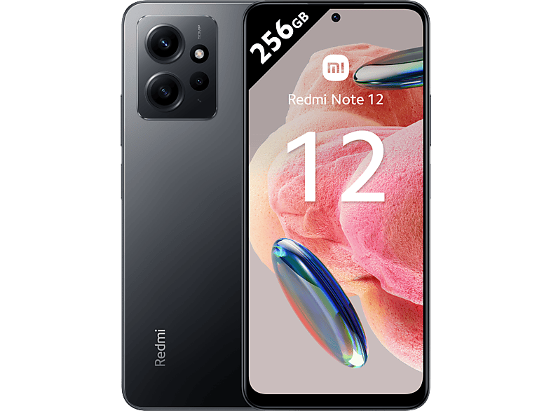 Móvil  Xiaomi Redmi Note 12, Gris, 256 GB, 8 GB RAM, 6.67 AMOLED FHD+  120Hz, Qualcomm Snapdragon® 680 2,4 Ghz, 5000 mAh, Android