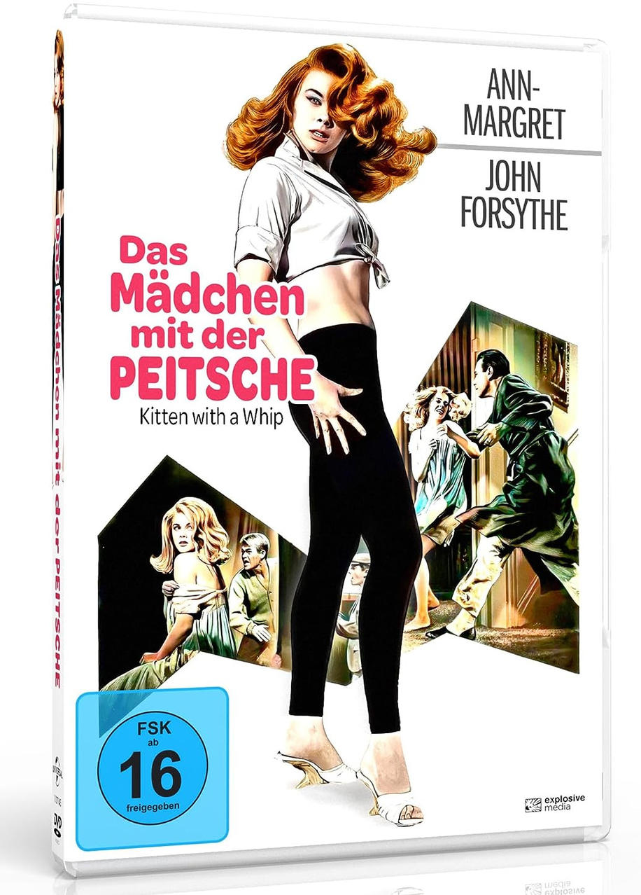 DVD-Hülle: Frau mit rotem Haar und schwarzer Leggings, Filmtitel auf Deutsch.