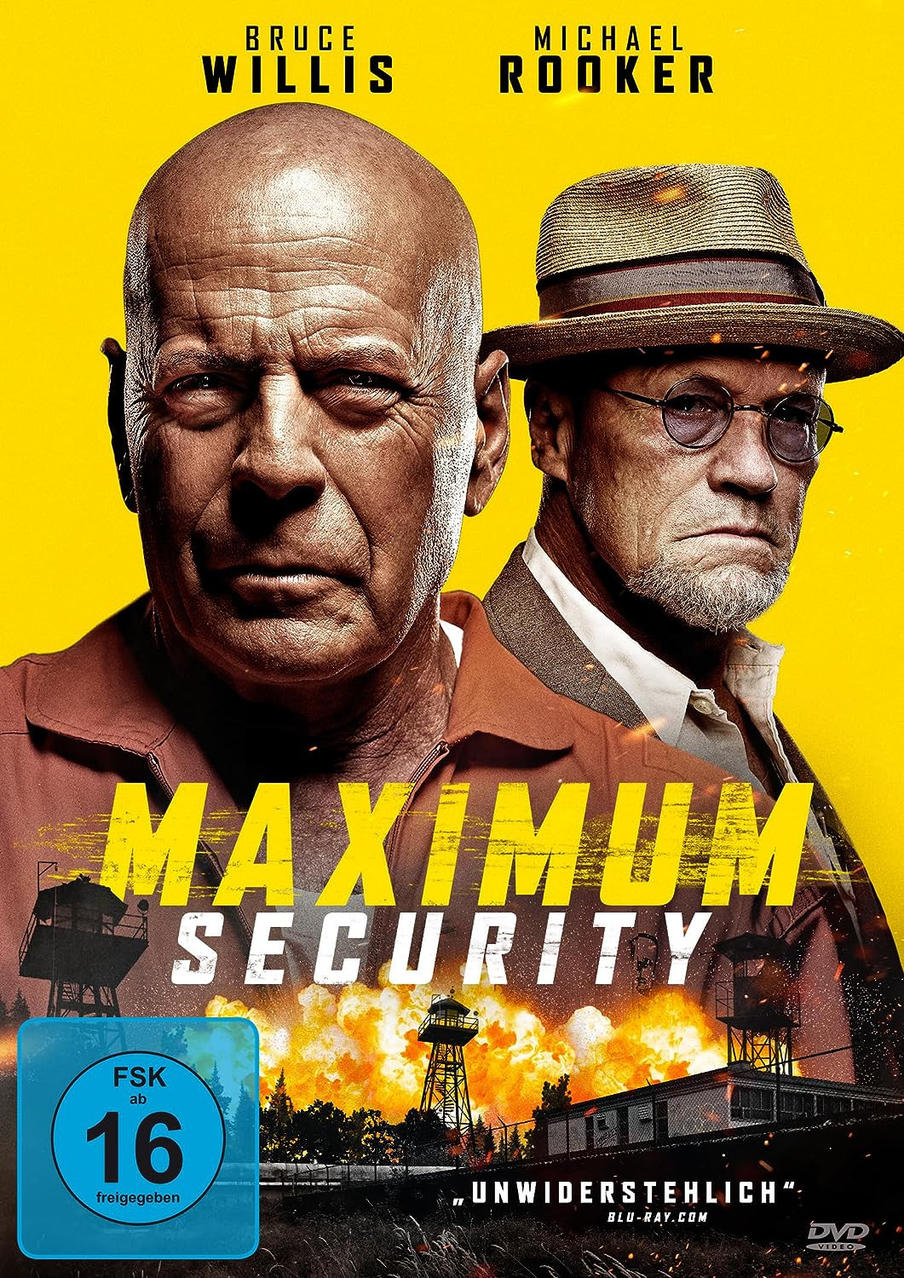 Maximum Security DVD-Cover mit Bruce Willis und Michael Rooker.