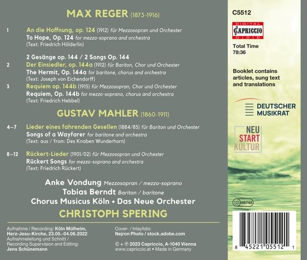 Vondung/Berndt/Spering/Chorus Musicus Köln/+ - Requiem; An die Hoffnung; Der Einsiedler; +  - (CD)