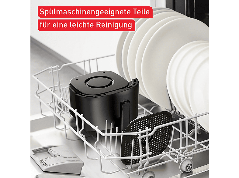 Tefal EY1458 Compact Heißluftfritteuse 3 l, 1300 Watt, Schwarz — Foto 3 von 5