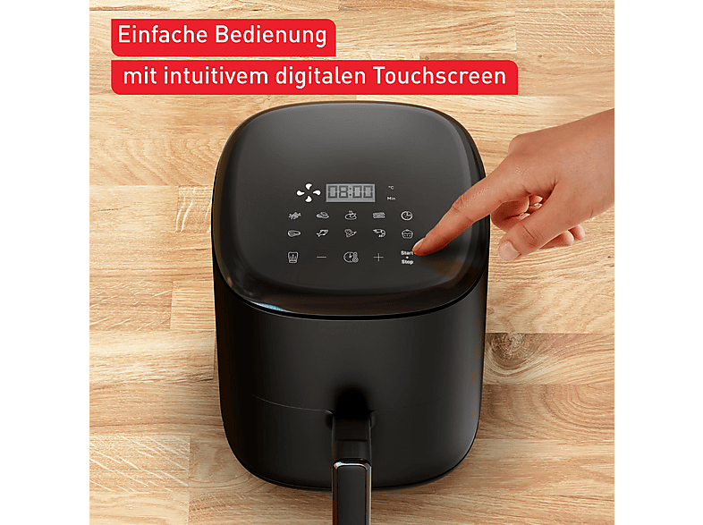 Tefal EY1458 Compact Heißluftfritteuse 3 l, 1300 Watt, Schwarz — Foto 5 von 5