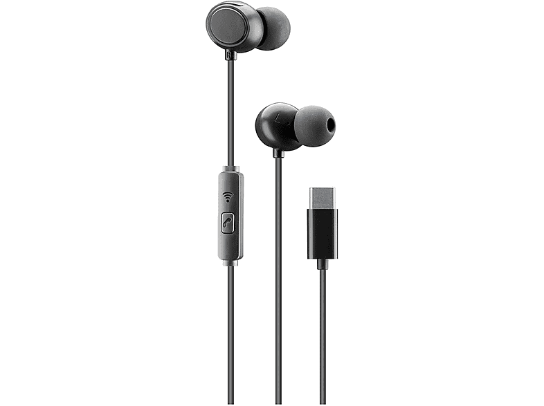 Cellularline Auricolare filo iPhone Auricolari, Nero