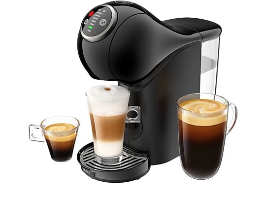 Cafetera de cápsulas - Nescafé Dolce Gusto Krups Genio S Plus KP3408, 1500 W, 15 Bar, 0.8 L, Selector de Temperatura, Intensidad Ajustable, Negro