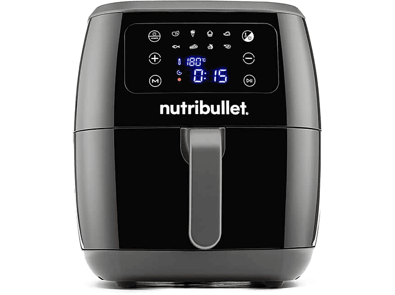 NUTRIBULLET NBA071B Forrólevegős sütő, 1800 W, fekete