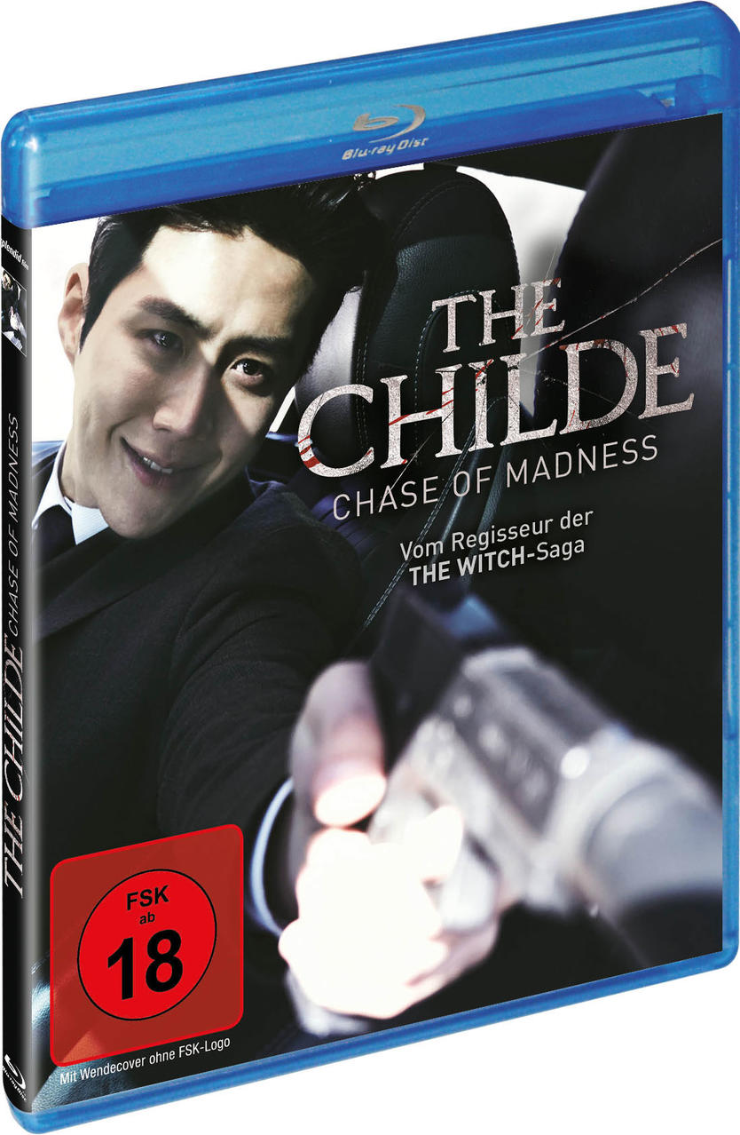Blu-ray-Hülle mit einem Mann, der eine Waffe hält. Der Hintergrund ist ein Auto.