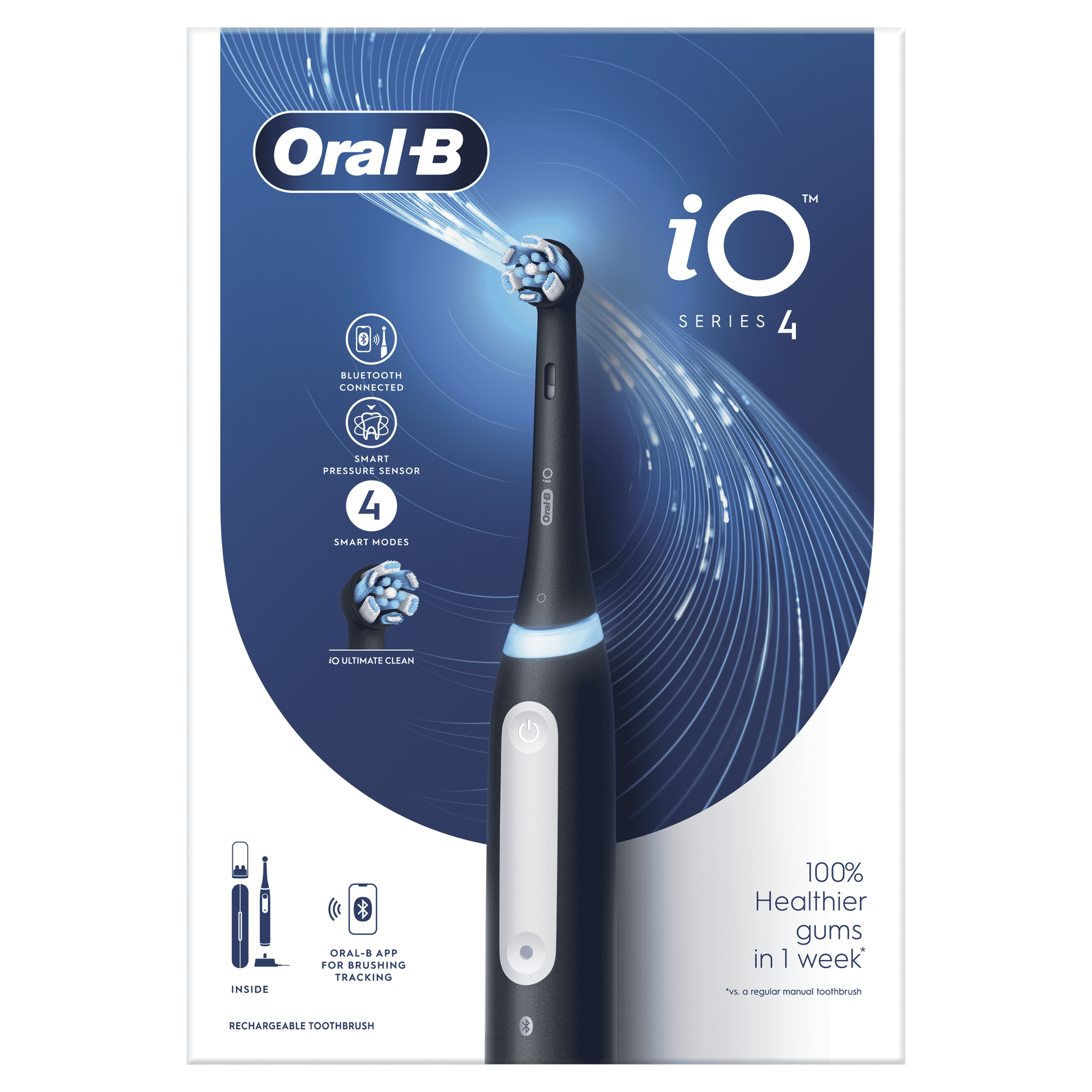 ORAL-B 80364077 iO4 Elektromos fogkefe, matt fekete